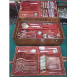 CHRISTOFLE CANTEEN OF GOOD QUALITY SILVER PLATED CUTLERY,