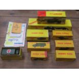 PARCEL OF DINKY AND DINKY SUPER TOYS MILITARY VEHICLES, BOXED,