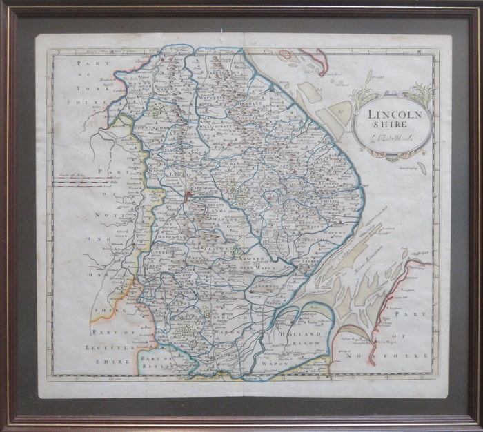 FRAMED MAP OF LINCOLNSHIRE