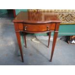 INLAID MAHOGANY SINGLE DRAWER SIDE TABLE