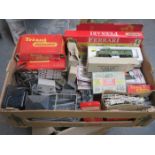 PARCEL OF TRIANG AND OTHER TRAIN ACCESSORIES, CARRIAGES AND WAGONS,