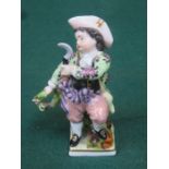 SMALL HANDPAINTED AND GILDED DRESDEN FIGURE,