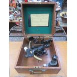 MAHOGANY CASED SHIP'S SEXTANT BY C PLATH,