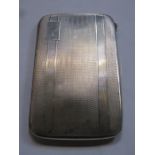 HALLMARKED SILVER MACHINE TURNED CIGARETTE CASE