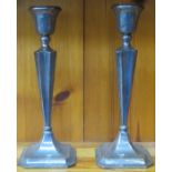 PAIR OF 1920s HALLMARKED SILVER CANDLESTICKS, CHESTER ASSAY,