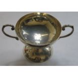 HAMMERED SILVER TWO HANDLED TROPHY