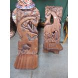 PAIR OF CARVED CHAIRS