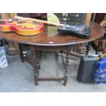 BARLEY TWIST OAK GATELEG TABLE