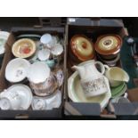 TWO BOXES OF VARIOUS SUNDRY CERAMICS