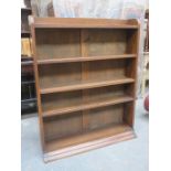 SET OF OAK OPEN BOOKSHELVES