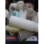 PARCEL OF VARIOUS GLASS LIGHT FITTING AND SHADES