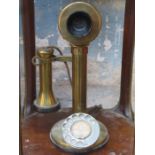 VINTAGE BRASS CANDLESTICK TELEPHONE