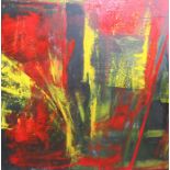 HASSAN ATIA, MODERN UNFRAMED ABSTRACT PAINTING,