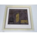 LAURENCE LLEWELYN BOWEN FRAMED SILK SCREEN - EXOTIC, LIMITED EDITION NO 294 OF 495,