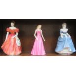 TWO ROYAL DOULTON FIGURES PLUS COALPORT FIGURE