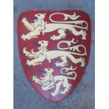 VINTAGE PAINTED METAL WELSH SHIELD,