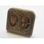 SMALL SILVER DOUBLE PHOTO FRAME