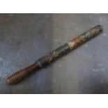 VICTORIAN HANDPAINTED WOODEN TRUNCHEON