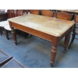 LARGE OAK KITCHEN TABLE