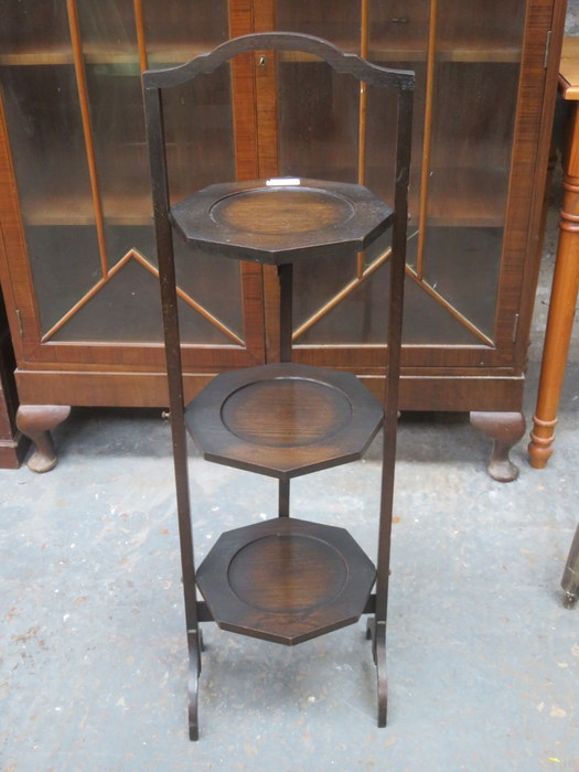 OAK THREE TIER CAKE STAND