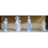 THREE LLADRO COLLECTORS SOCIETY FIGURES PLUS ONE OTHER