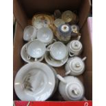 PARCEL OF JAPANESE EGGSHELL TEAWARE PLUS ANOTHER JAPANESE TEA SET