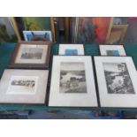 PARCEL OF VARIOUS MAINLY PENCIL SIGNED ENGRAVINGS AND ETCHINGS