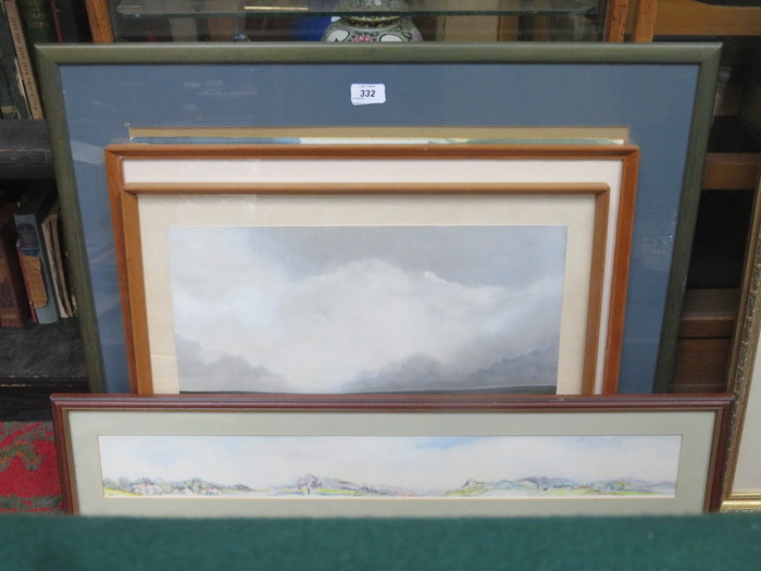 FOUR VARIOUS FRAMED WATERCOLOURS