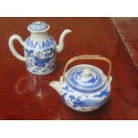 ORIENTAL BLUE AND WHITE TEAPOT (AT FAULT)