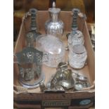 VARIOUS SILVER PLATEDWARE AND PEWTER, ETC.