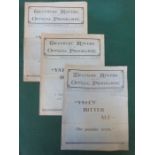 THREE 1930s TRANMERE ROVERS FOOTBALL PROGRAMMES