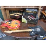 MIXED LOT INCLUDING SHAFTESBURY SEMI-ACOUSTIC GUITAR,