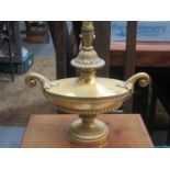 VICTORIAN GILT METAL TABLE LAMP