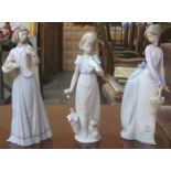 THREE LLADRO COLLECTORS SOCIETY FIGURINES (ONE AT FAULT)