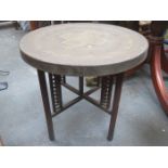 BRASS TOPPED FOLDING CAIRO TABLE