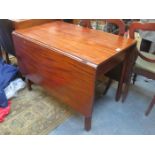 MAHOGANY DROP LEAF DINING TABLE