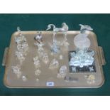 PARCEL OF VARIOUS DECORATIVE CRYSTAL ORNAMENTS