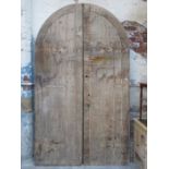 PAIR OF LARGE ARCH TOPPED CHAPEL DOORS