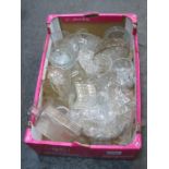 BOX OF GLASSWARE