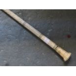 IVORY HANDLED WHALE BONE WALKING CANE