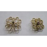 TWO 9ct GOLD PIERCEWORK BROOCHES,