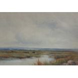 ALBERT PROCTOR, FRAMED AND GLAZED WATERCOLOUR- PARKGATE TOWARD THE WELSH COAST, APPROXIMATELY 25.