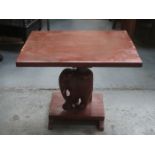 CARVED ELEPHANT FORM SIDE TABLE