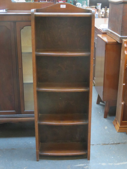 SET OF OAK OPEN BOOKSHELVES