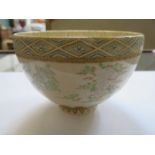 FINE SATSUMA BOWL DECORATED WITH STYLISED FOLIAGE AND FLOWERS,