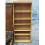 SET OF MODERN MODUS LIGHT OAK OPEN BOOKSHELVES