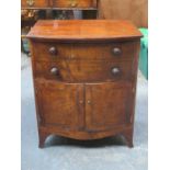 BOW FRONTED MAHOGANY VICTORIAN SIDE CABINET