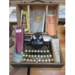 BLICK HOME TYPEWRITER AND CASE WITH ACCOMPANYING INSTRUCTION LEAFLETS