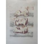 HENRY MOORE, SIGNED IN PENCIL LITHOGRAPH OF THREE RECLINING FIGURES,