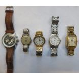 SELECTION OF VARIOUS WRISTWATCHES INCLUDING RAYMOND BIEL AND ROTARY, ETC.